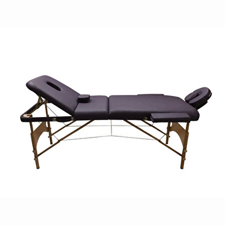 Comfort Plus Masaj Masası Mor | Ahşap Ayaklı, Ayarlanabilir Yükseklik, Taşıma Çantalı GM-305