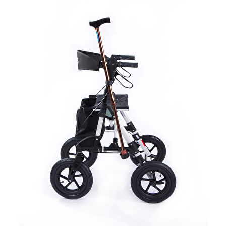 Comfort Plus Rolatör Yürüteç | Büyük Tekerlekli, Alüminyum Şase, Transfer Sandalyeli DM-800