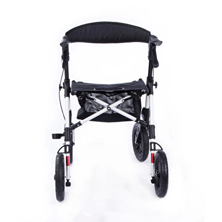 Comfort Plus Rolatör Yürüteç | Büyük Tekerlekli, Alüminyum Şase, Transfer Sandalyeli DM-800