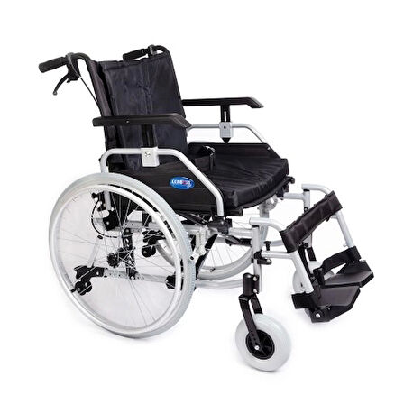 Comfort Plus Tekerlekli Sandalye | Geniş Oturumlu, Hafif Alüminyum Gövde, Quick Release Tekerlekli DM-Strong 50 cm