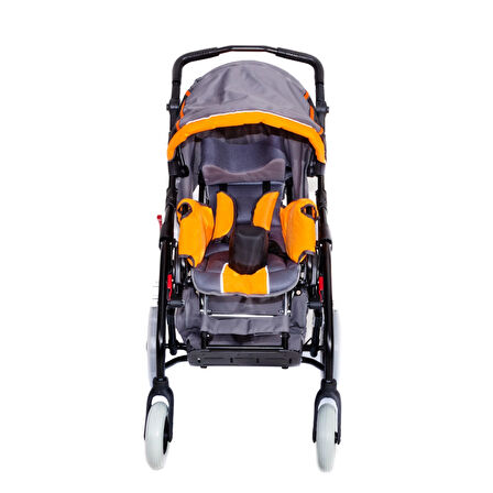 Comfort Plus Engelli Puseti Turuncu | Alüminyum Şase, İki Yönlü Ayarlanabilir Koltuk, 35 cm Oturum Genişliği, DM-8001 BUGGY
