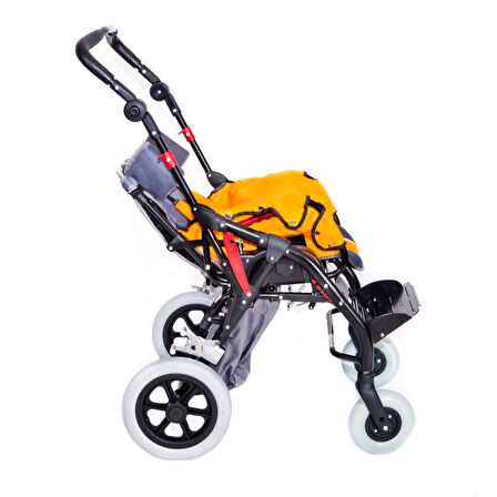 Comfort Plus Engelli Puseti Turuncu | Alüminyum Şase, İki Yönlü Ayarlanabilir Koltuk, 35 cm Oturum Genişliği, DM-8001 BUGGY