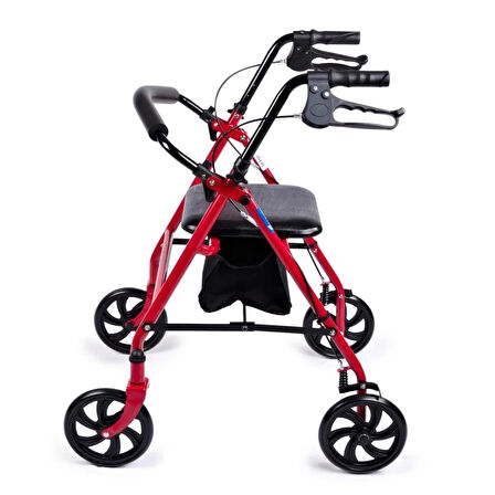 Comfort Plus Rolatör Yürüteç | Alüminyum Şase, Katlanabilir, Frenli ve Çantalı DM-9144