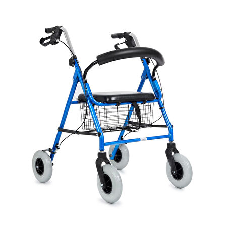 Comfort Plus Rolatör Yürüteç | Kalın Tekerlekli, 360° Dönebilen, Katlanabilir Alüminyum Gövde DY049146L