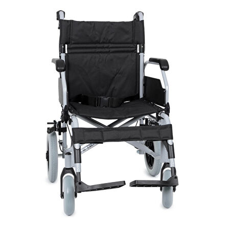 Comfort Plus Transfer Tekerlekli Sandalye Silver | 50 cm Oturum, Alüminyum Gövde, Katlanabilir Sırtlı DM-337
