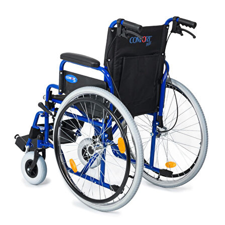 Comfort Plus Tekerlekli Sandalye | 40 cm Oturma Genişliği, Refakatçi Frenli, Çelik Gövde, DM-312