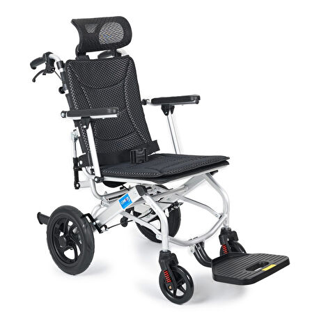 Comfort Plus Tekerlekli Sandalye | Yatarlı Sırtlık, 46 cm Oturma Genişliği, Amortisörlü Alüminyum Gövde KY9006LG-12