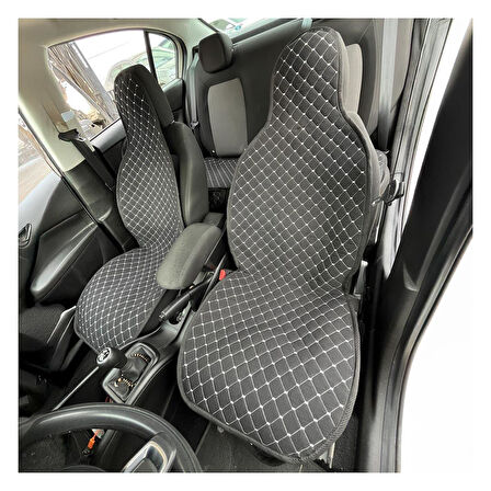 Kuştulli Üçlü Pilot Kapitone Oto Koltuk Kılıfı Arka Koltuk Serme Cepli