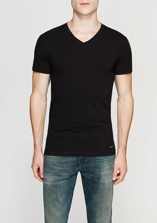 Mavi 061748-900 Erkek Stretch V Yaka t-shirt Sıyah T-Shirt