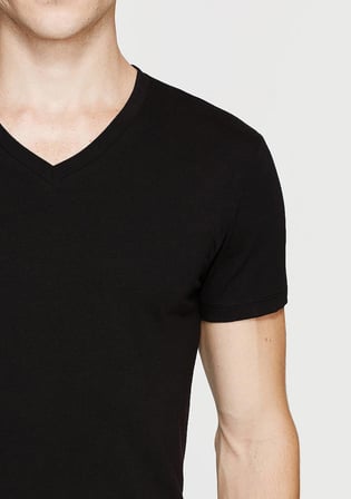 Mavi 061748-900 Erkek Stretch V Yaka t-shirt Sıyah T-Shirt
