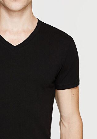 Mavi 061748-900 Erkek Stretch V Yaka T-Shırt Sıyah T-Shirt