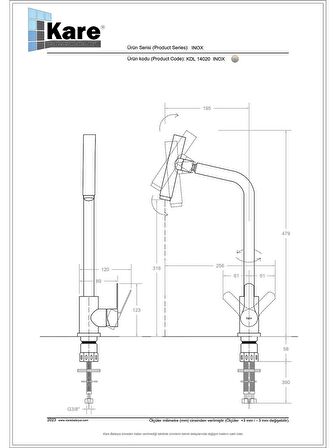 Delta Inox Mix Eviye Bataryası