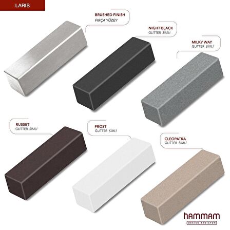 600x600mm Laris Paslanmaz Çelik Fırça Mat İnox Havlupan