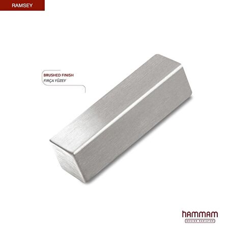 1200x390mm Ramsey Paslanmaz Çelik Fırça Mat İnox Havlupan