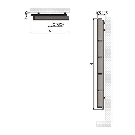 1200x500mm Step Paslanmaz Çelik Parlak Fırça Mat İnox Havlupan