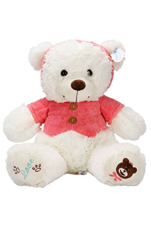 T-Shirtlü Sevimli Peluş Ayı - 43 cm Boyutunda