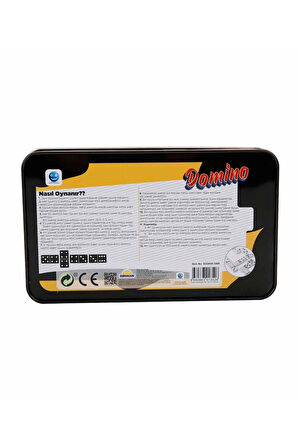 Metal Kutulu 28’li Renkli Domino – 6 Renk Eğlenceli Oyun Seti