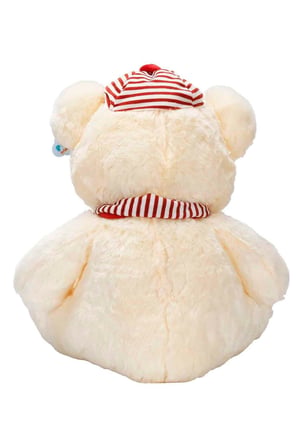 50 cm Şapkalı Atkılı Peluş Ayı - Yumuşacık Hediye