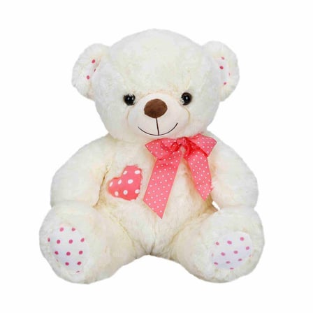 SUNMAN Kurdelalı Peluş Ayı 42 cm. - Pembe Kurdelalı Peluş Ayı 42 Cm.
