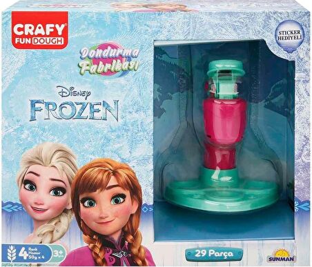 Crafy Frozen Dondurma Fabrikası Oyun Hamuru Seti 200 Gr. 29 Parça