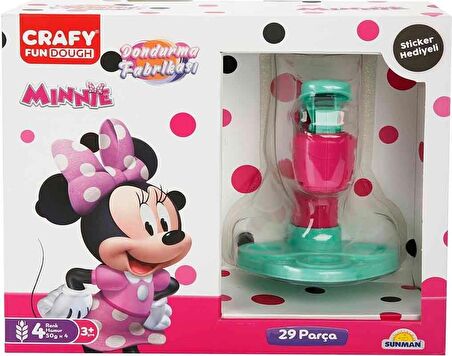 Crafy Minnie Dondurma Fabrikası Oyun Hamuru Seti 200 Gr. 29 Parça