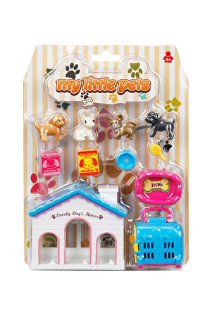 4 Hayvan Figürlü My Little Pet’s Set + Mama ve Aksesuarlar