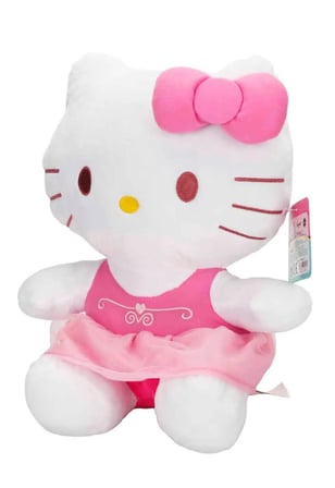Peluş Hello Kitty Pembe Elbiseli Fiyonklu Peluş 36 cm Pelüş