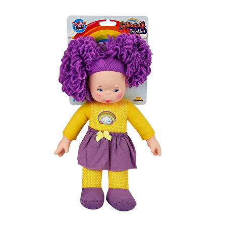 30012  Gökkuşağı Bebekleri 35 cm - Mor Saçlı