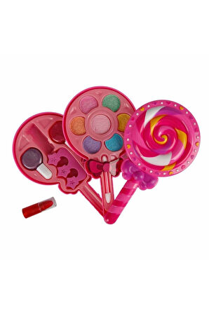 Lolipop Şekilli 2 Katlı Oyuncak Makyaj Güzellik Seti