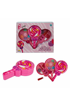 Lolipop Şekilli 2 Katlı Oyuncak Makyaj Güzellik Seti
