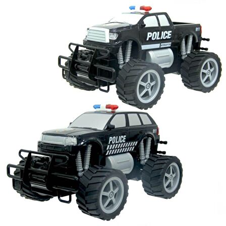 Sun-Sabc-Snc-R/C 1/18 F/F Araba Jumbo Whl.Polis Işıklı 4.8V.Usb 2A.