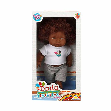 Dada Et Bebek Saçlı 35 cm GRİ PANTOLONLU