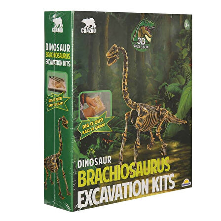 Crazoo 3D Fosil Kazı Seti Dinozor Brachiosaurus S00003561