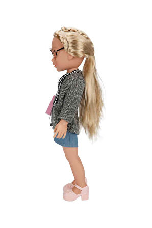 Gündelik Kıyafetli Moda Bebeği 40 cm – Eklemli Şık Kız Bebek