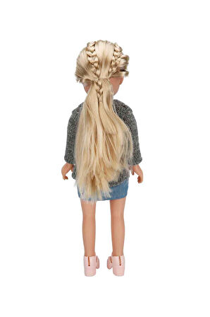 Gündelik Kıyafetli Moda Bebeği 40 cm – Eklemli Şık Kız Bebek