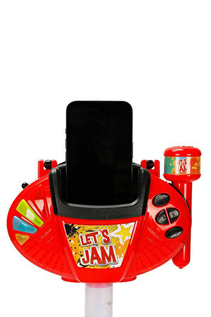 Sahne Artık Evde! Müzikli ve Işıklı Ayaklı Kırmızı Mikrofon ile Eğlence Başlasın