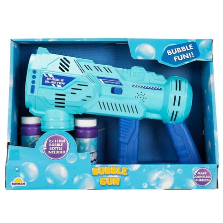 Işıklı Köpük Tabancası 30 cm - 2 Adet Solüsyonlu Pilli Baloncuk Makinesi+ 500ml Solüsyon Hediyeli