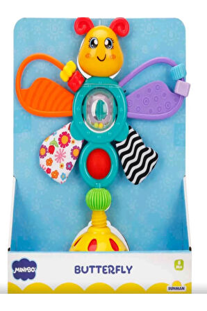 Toys S00004668 Zemine Sabitlenen Kelebek Figürlü Çıngırak ve Dişlik
