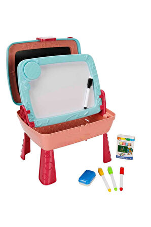4in1 Çantalı Çizim Tahtası | Taşınabilir Çocuk Çizim Masası | Eğitici Oyuncak Seti