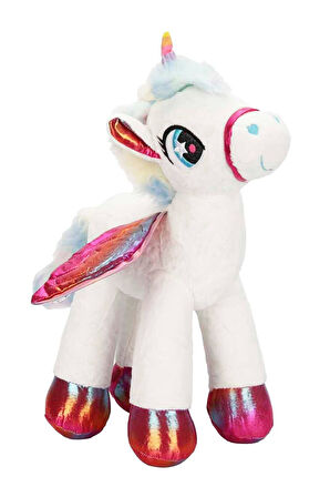 Hayallerin Yumuşacık Dokunuşu: Kanatlı Unicorn Peluş 42cm.