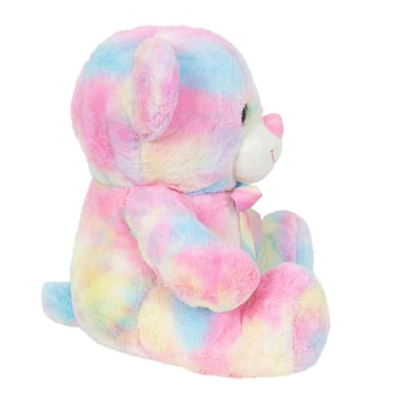 Gökkuşağı Renkli Peluş Ayı 45 cm | Yumuşak Uyku ve Oyun Arkadaşı Büyük Peluş Oyuncak