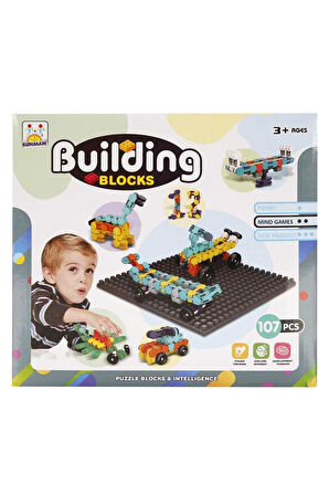 Şekilli Yapım Blokları Seti 107 Parça – Eğitici Blok Oyuncak