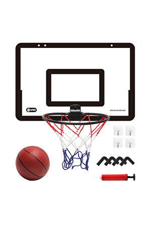 Metal Çemberli Basket Potası – Duvara Asılabilir Çocuk Basketbol Seti Toplu