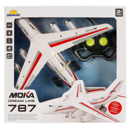R/C UÇAK YOLCU MOKA DREAM LINE 787 F/F 3.7V.USB 27MHZ.