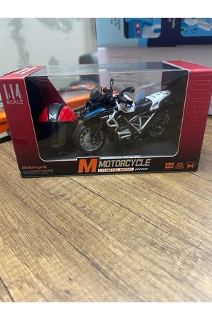 Motorcycle MY66-M1218K Motosiklet BMW Off-Road Kasklı Figür Sesli Işıklı 1:14 3+