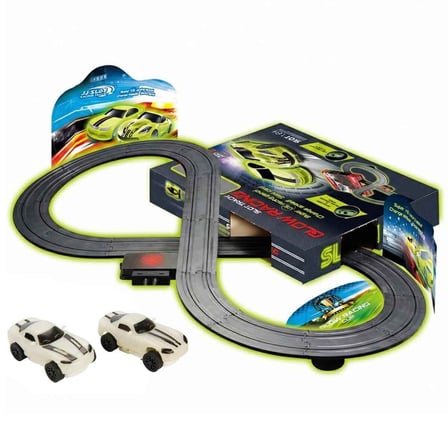 Slot Track Karanlıkta Parlayan Arabalı Yarış Pisti – 266 cm Dev Parkur
