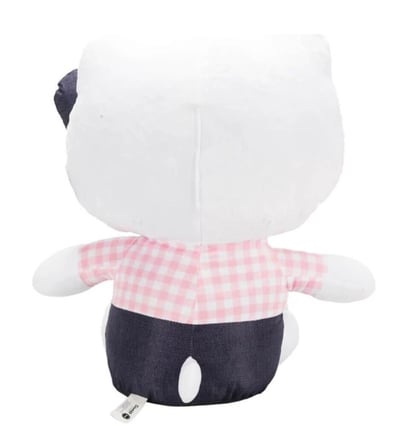 Peluş Hello Kitty Tulumlu Fiyonklu Büyük Boy Peluş 50 cm Pelüş
