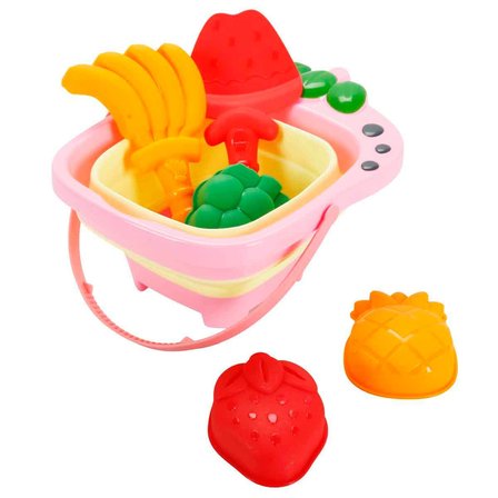 Katlanabilir Şekilli Kova Seti- Pembe