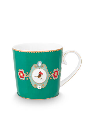 Pip Studio Porselen Yeşil Kupa LOVEBİRDSYEŞİLMADALYONKÜÇÜKMUG