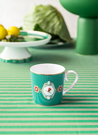 Pip Studio Porselen Yeşil Kupa LOVEBİRDSYEŞİLMADALYONKÜÇÜKMUG